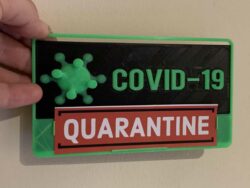 covid19 dual colour 3d printed board