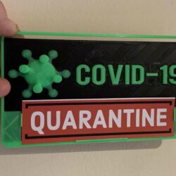 covid19 dual colour 3d printed board