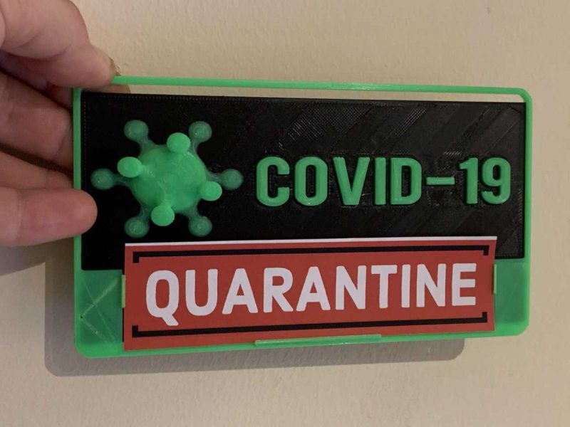 covid19 dual colour 3d printed board